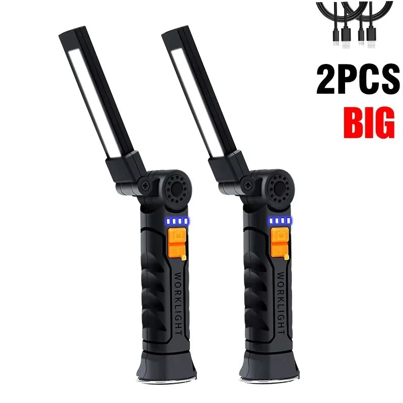 Rechargeable COB LED Work Light & Magnetic Flashlight