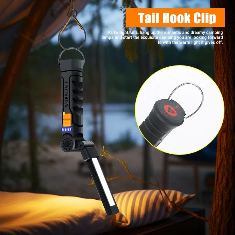 Rechargeable COB LED Work Light & Magnetic Flashlight