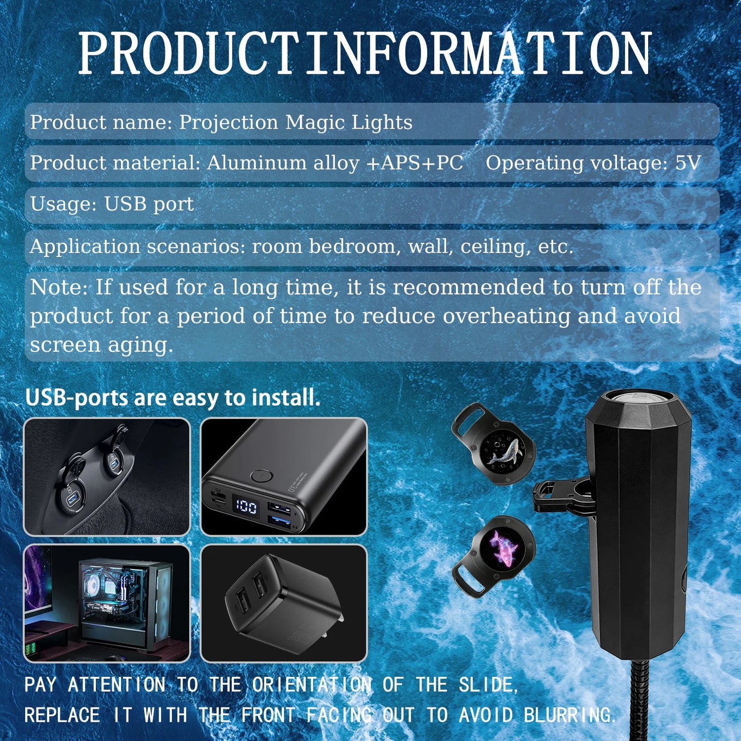 Marine Life Projector Light – 8 Ocean Scenes