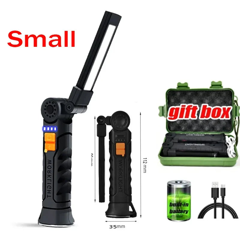 Rechargeable COB LED Work Light & Magnetic Flashlight