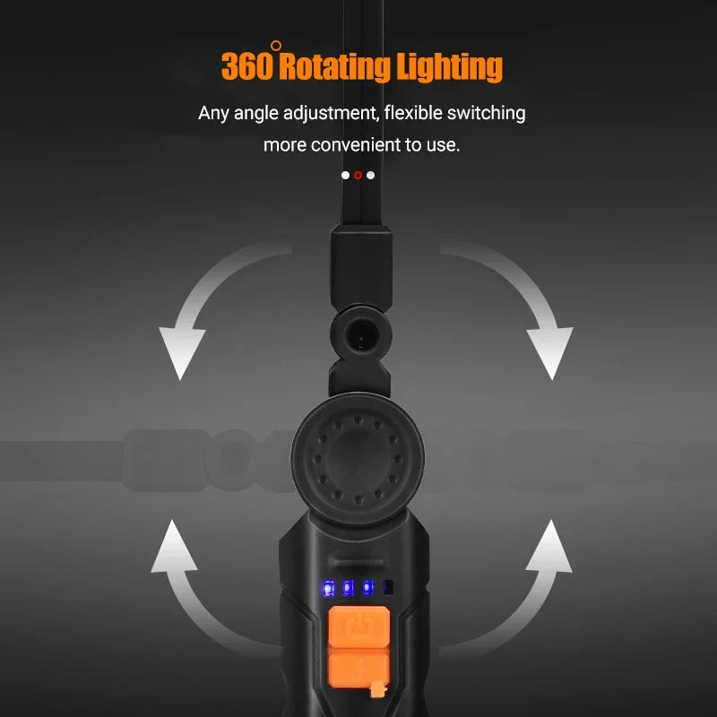 Rechargeable COB LED Work Light & Magnetic Flashlight