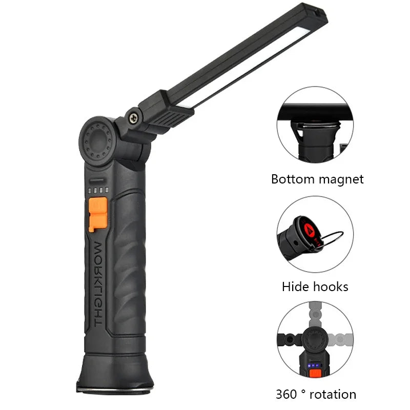 Rechargeable COB LED Work Light & Magnetic Flashlight