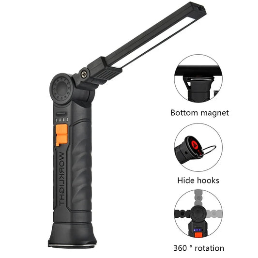 Rechargeable COB LED Work Light & Magnetic Flashlight