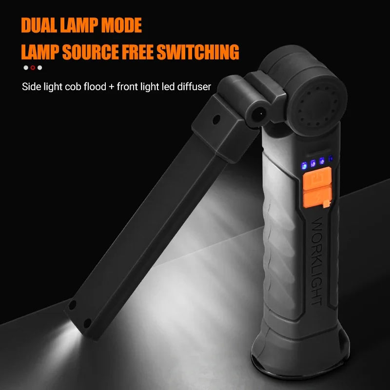 Rechargeable COB LED Work Light & Magnetic Flashlight