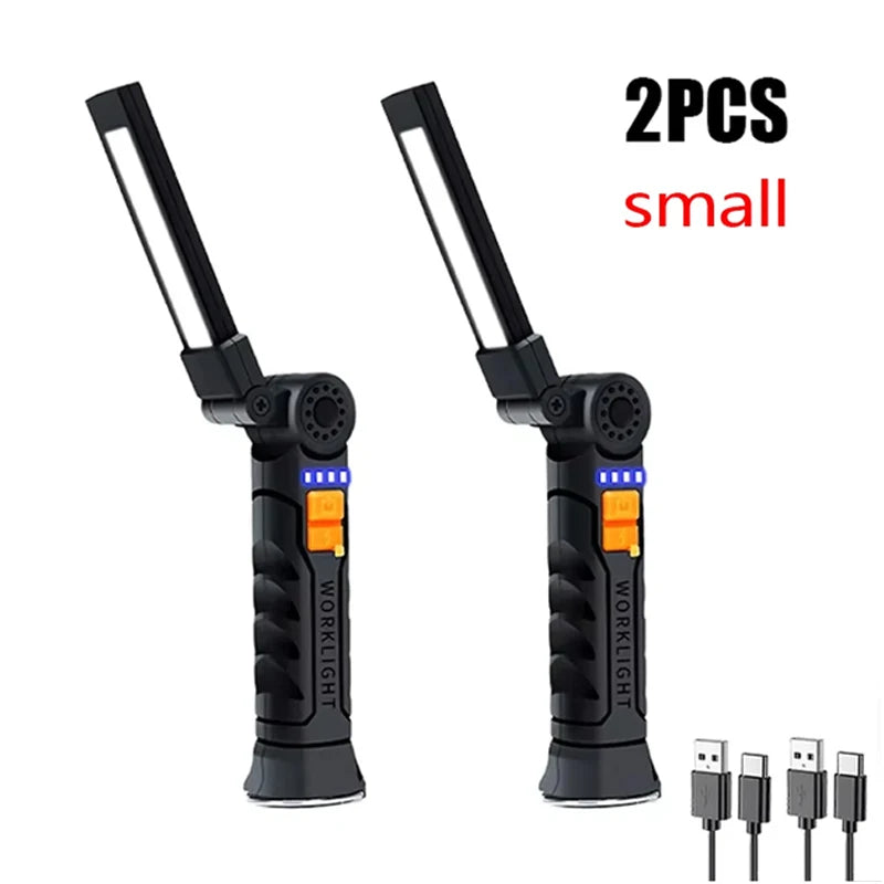 Rechargeable COB LED Work Light & Magnetic Flashlight