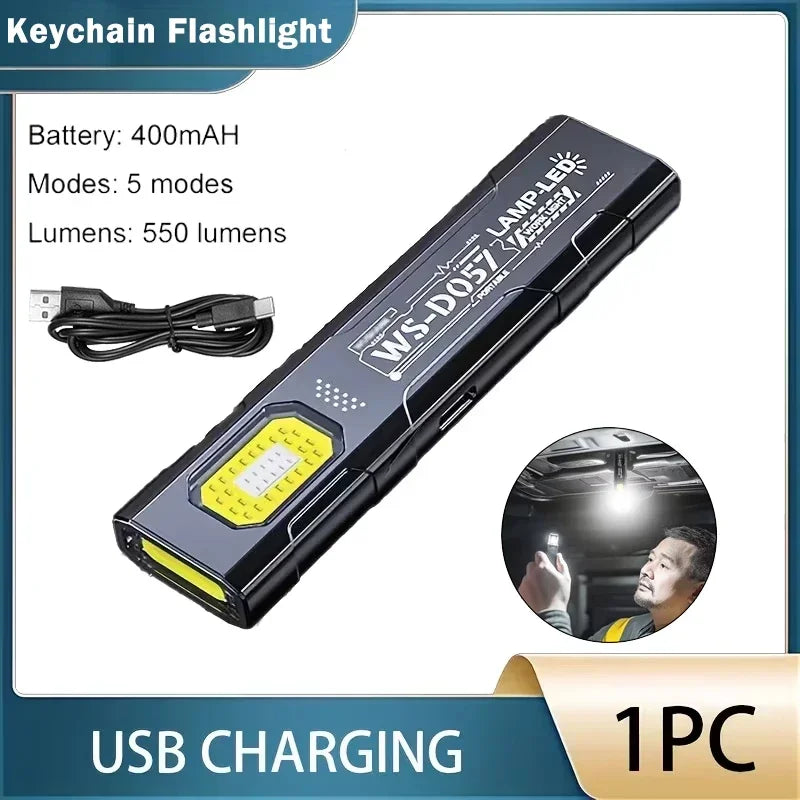 Rechargeable COB LED Work Light & Magnetic Flashlight